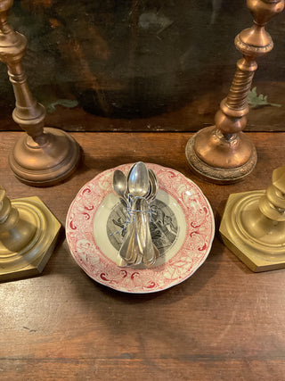 Vintage French Classic Silver Teaspoons With Monogram