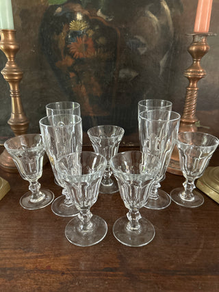 Vintage French Assorted Bistro Bar Glasses