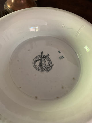 Vintage French Green Garland Tureen