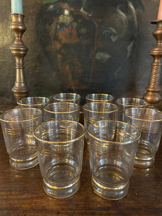 Vintage French Art Deco Bistro Glasses