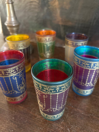 Charming Set of Moroccan Tea /Aperitif Glasses