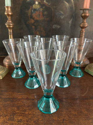 Vintage French Art Deco Cocktail Glasses