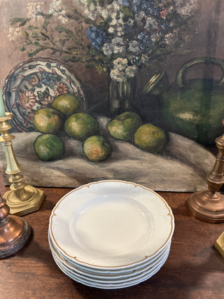 Vintage French Gold Rimmed Dessert/Salad Plates