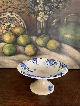 Vintage Belgian Blue & White Fruit Bowl