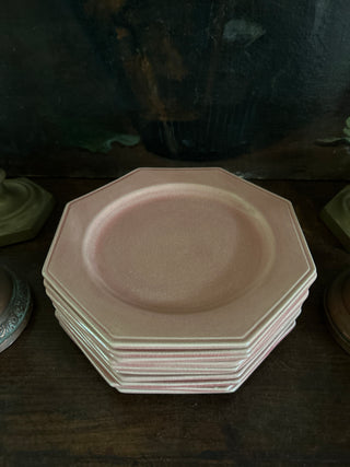 Vintage French Charming Pink Salad/Dessert Plates