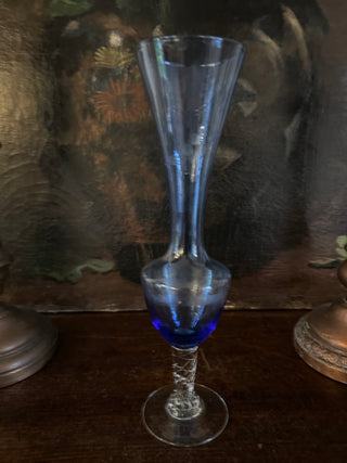 Vintage French Cobalt Blue Flower Vase