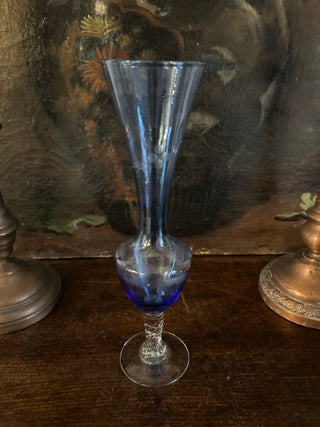 Vintage French Cobalt Blue Flower Vase