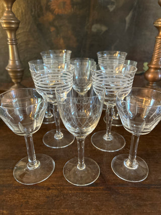 French Vintage Apéritif Glasses