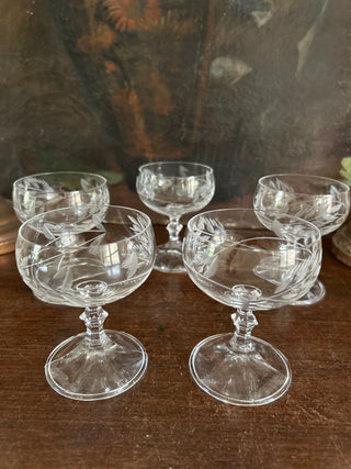 Vintage French Coupe Aperitif Glasses
