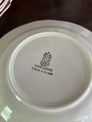 Vintage French Charming Gien Dinner Plates