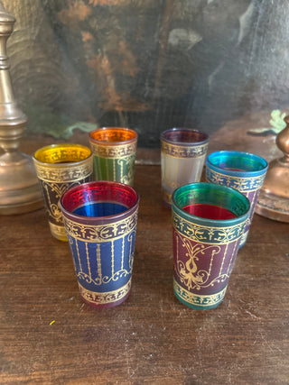 Charming Set of Moroccan Tea /Aperitif Glasses