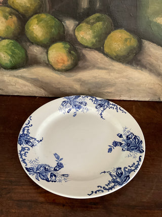 Vintage Belgian Blue & White Medium Round Serving Platter