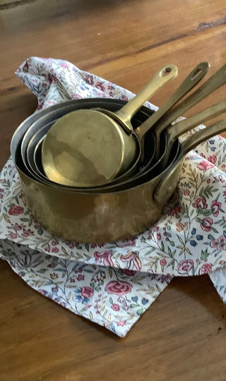 Vintage French Brass Measuring Cups