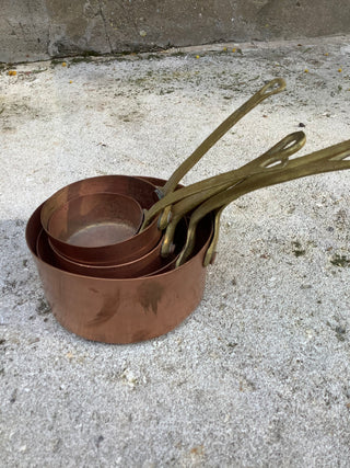Vintage French Copper Measuring Cups