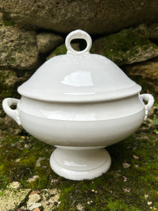 Vintage French White Ware Tureen