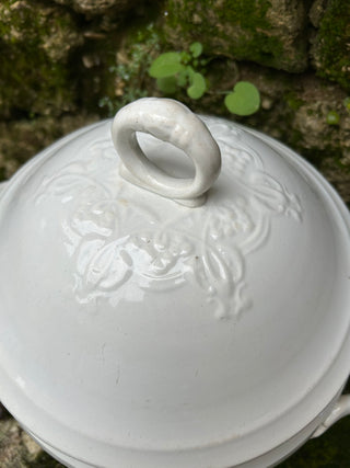 Vintage French White Ware Tureen