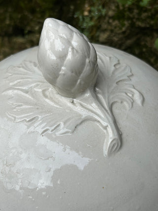 Vintage French Creamware Tureen with Artichoke Handle