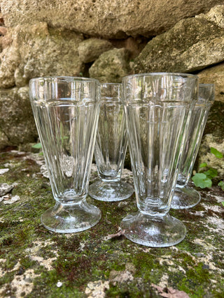 Vintage French Retro Ice Cream Flutes