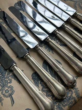 Vintage French Classic Bistro Large Silver Knives