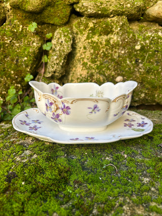 Vintage French Whiteware Bistro Large Sauce Server