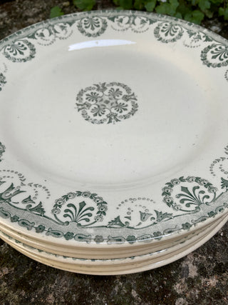 Vintage French Deep Green Salad/Dessert Plate