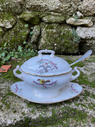 Vintage French Paris Sauce Server with Silver Serving Spoon