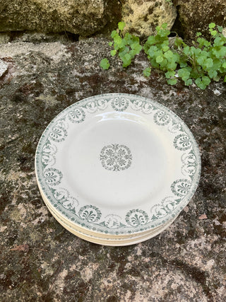 Vintage French Deep Green Salad/Dessert Plate