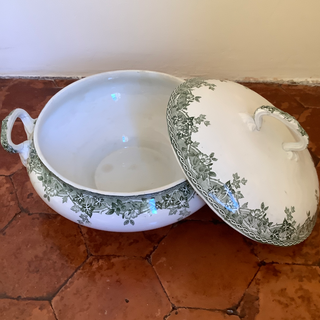 Vintage French Estival Tureen Ivy Green