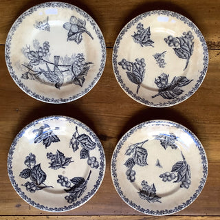 Vintage Belgian Transferware Nimy Salad/Dessert Plates Set#2 Set of 4