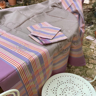 French Tablecloth & Dinner Napkins Jacquard Cotton