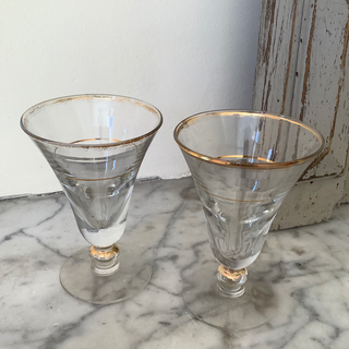 Vintage French Apero Wine Glasses