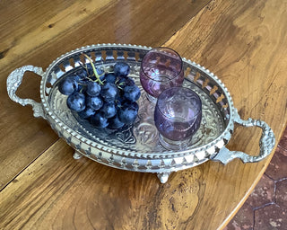 Vintage Moroccan Silverplate Small Tray