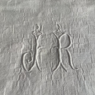 Vintage French Linen Tablecloth & Napkins Set