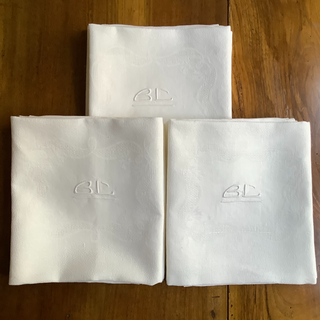 Vintage French White Linen Napkins Monogrammed