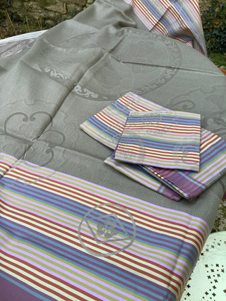 French Tablecloth & Dinner Napkins Jacquard Cotton