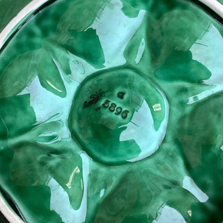 Vintage French Green Oyster Plates