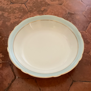 Vintage French Limoges Art Deco Aqua Serving Platte