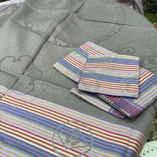 French Tablecloth & Dinner Napkins Jacquard Cotton