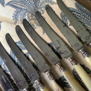 Vintage French Horn Handled Knives