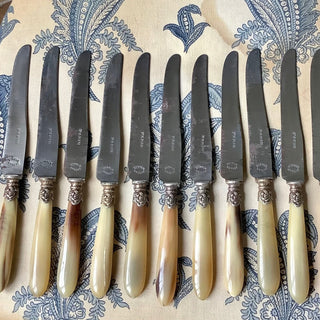 Vintage French Horn Handled Knives