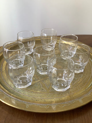 Vintage Moroccan Round Border Brass Tray