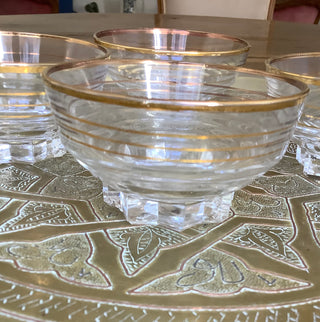 French Vintage Retro Champagne Coupes