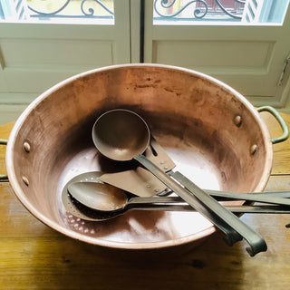 Vintage French Copper Utensils Set