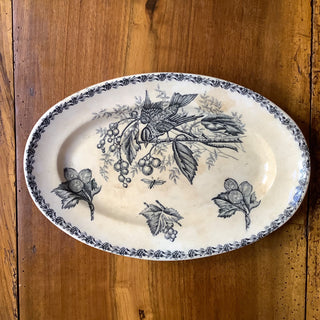 Vintage Belgian Transferware Nimy Small Oval Platter