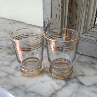 Vintage French Art Deco Bistro Shot Glasses