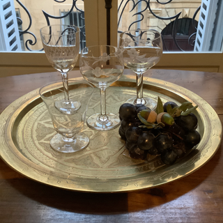 Vintage French Eclectic Mix Aperitif Wine Glasses