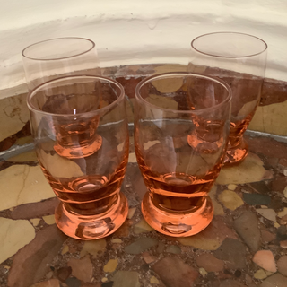 Vintage French Rose Aperitif Glasses