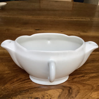 Vintage French Small White Porcelain Sauce Server