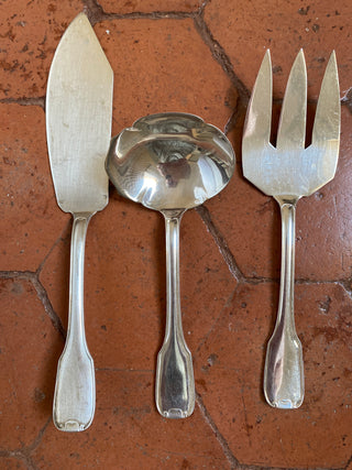 Vintage French Silver Fish Serving Set