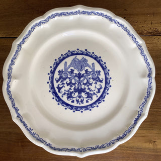 Vintage French Gien Footed Pastry Serving Plate
